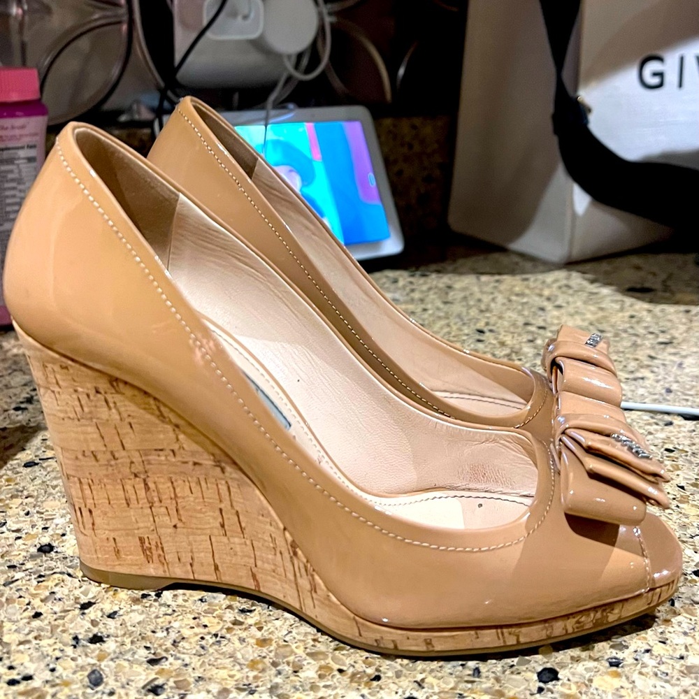 Authentic Prada Wedge Shoes - Size 6